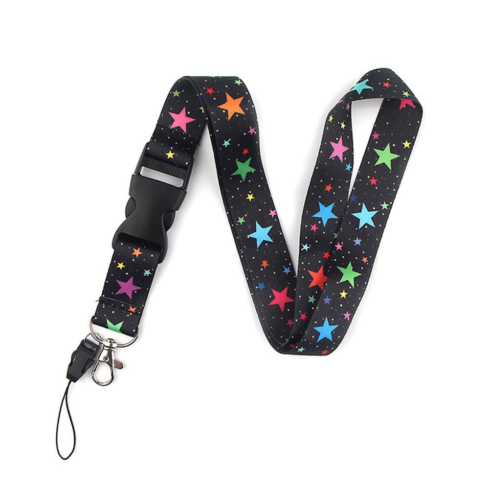 Smooth Sunflower, Stars Lanyard Black - Image 1