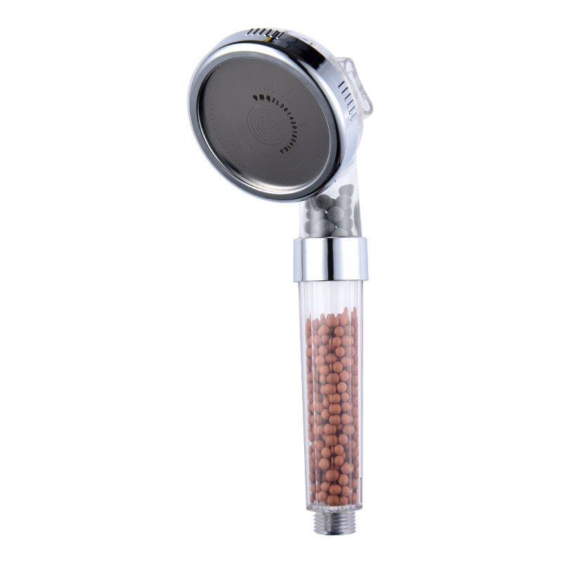 High-Pressure Adjustable Shower Head with Three-Speed Switch, Large White Transparent Design, Compatible with Bathroom and Home Use - Image 1