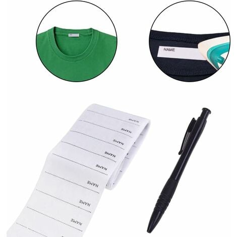 200 pcs iron-on labels woven labels Name labels with names to write labels School name labels, white，Fonepro - Image 4