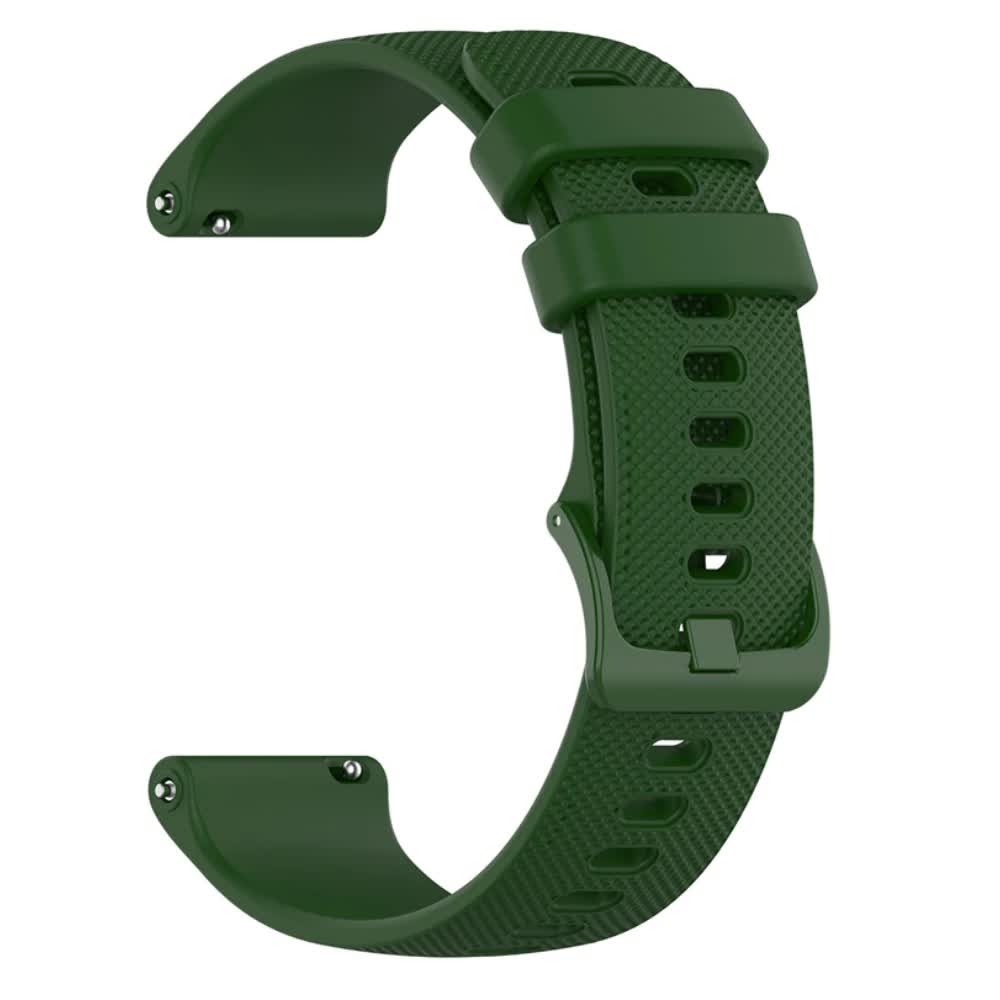Silicone Strap Compatible with Garmin Venu 3 Forerunner 265 255 245 Vivoactive 4 Venu Sq 2 Plus 22mm Army Green Band Replacement - Image 1