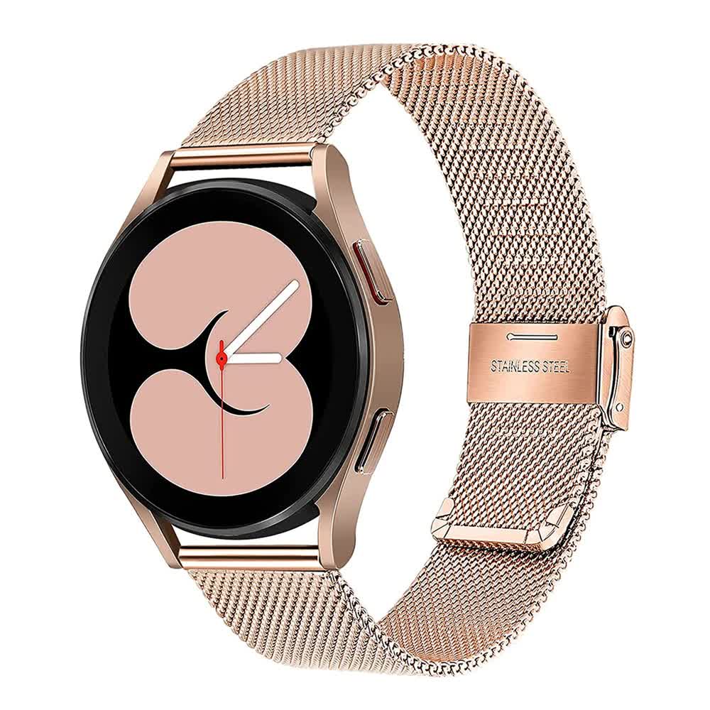 Mesh Loop Stainless Steel Strap Bling Case Gold Set Compatible withSamsung Galaxy Watch 4 5 6 40mm 44mm - Image 2