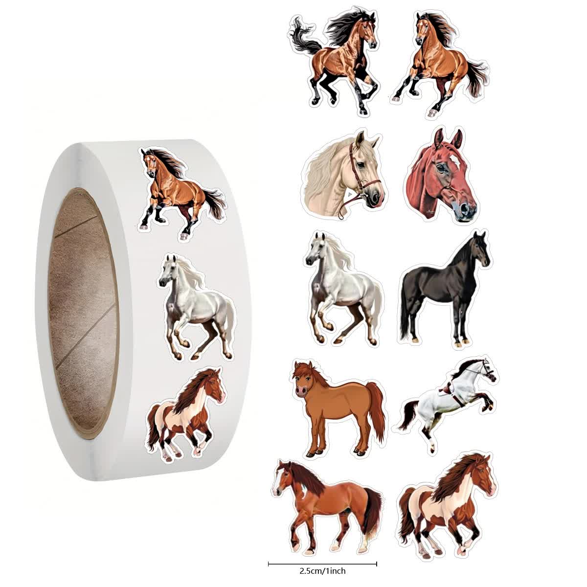 500pcs Cartoon Animal Roll Stickers Bee Horse Dog Chicken Frog Unicorn Notebook Stickers Waterproof Self-adhesive Paper with Hefe Frog - Image 2