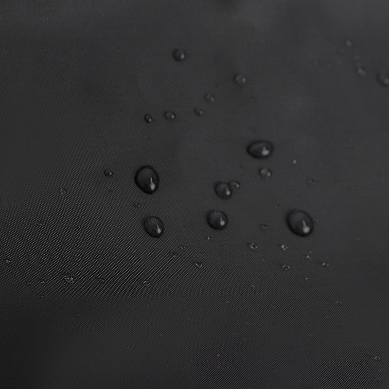 Black Waterproof Mildew Resistant Solid Color Shower Curtain - Image 3