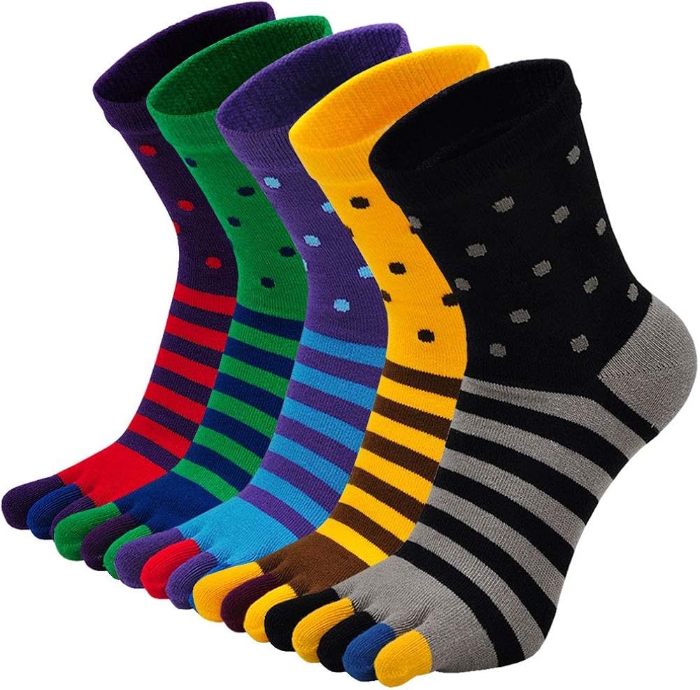 Men's 5 Finger Socks with Split Toe Socks, Sports Five Finger Socks for Men - Image 1