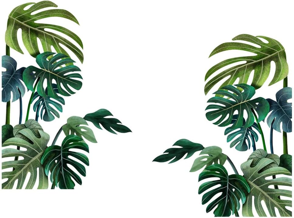 Tropical Green Plant Wall Sticker DIY Decorative Sticker for Home - Image 1