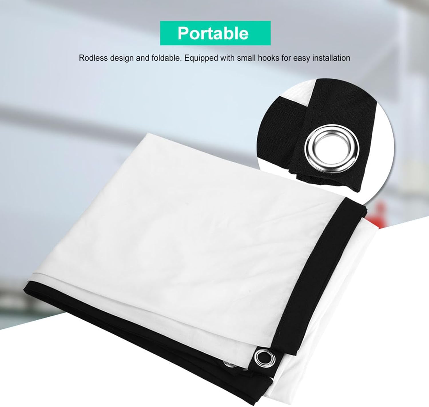 Portable 100 Inch 16:9 Projector Screen Foldable Home Theater Indoor Outdoor Movie Screen - Image 4