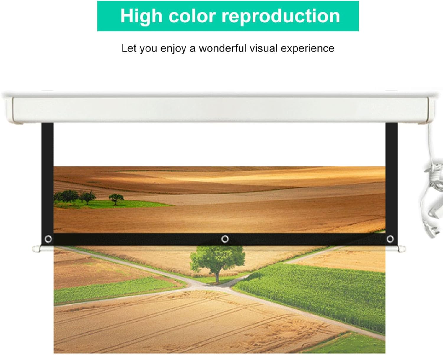 Portable 100 Inch 16:9 Projector Screen Foldable Home Theater Indoor Outdoor Movie Screen - Image 6
