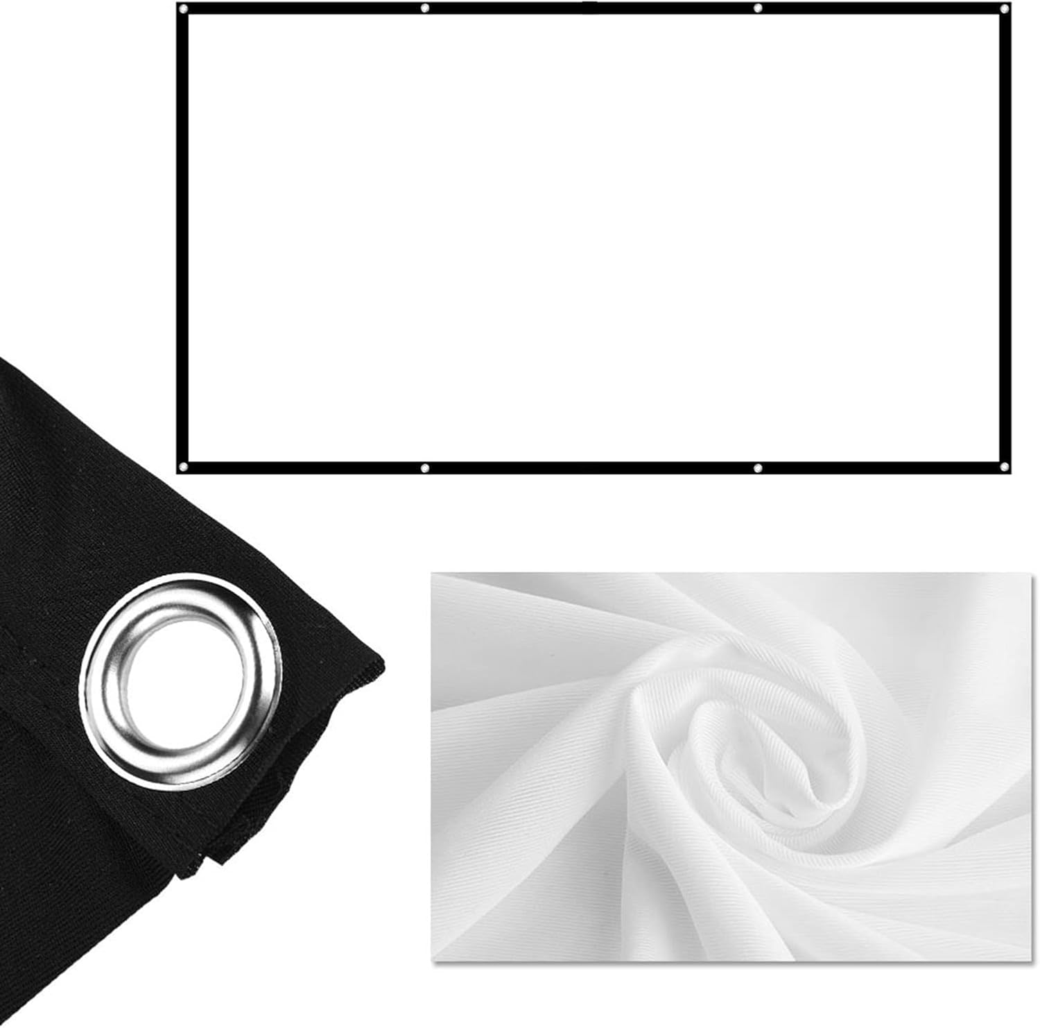 Portable 100 Inch 16:9 Projector Screen Foldable Home Theater Indoor Outdoor Movie Screen - Image 7