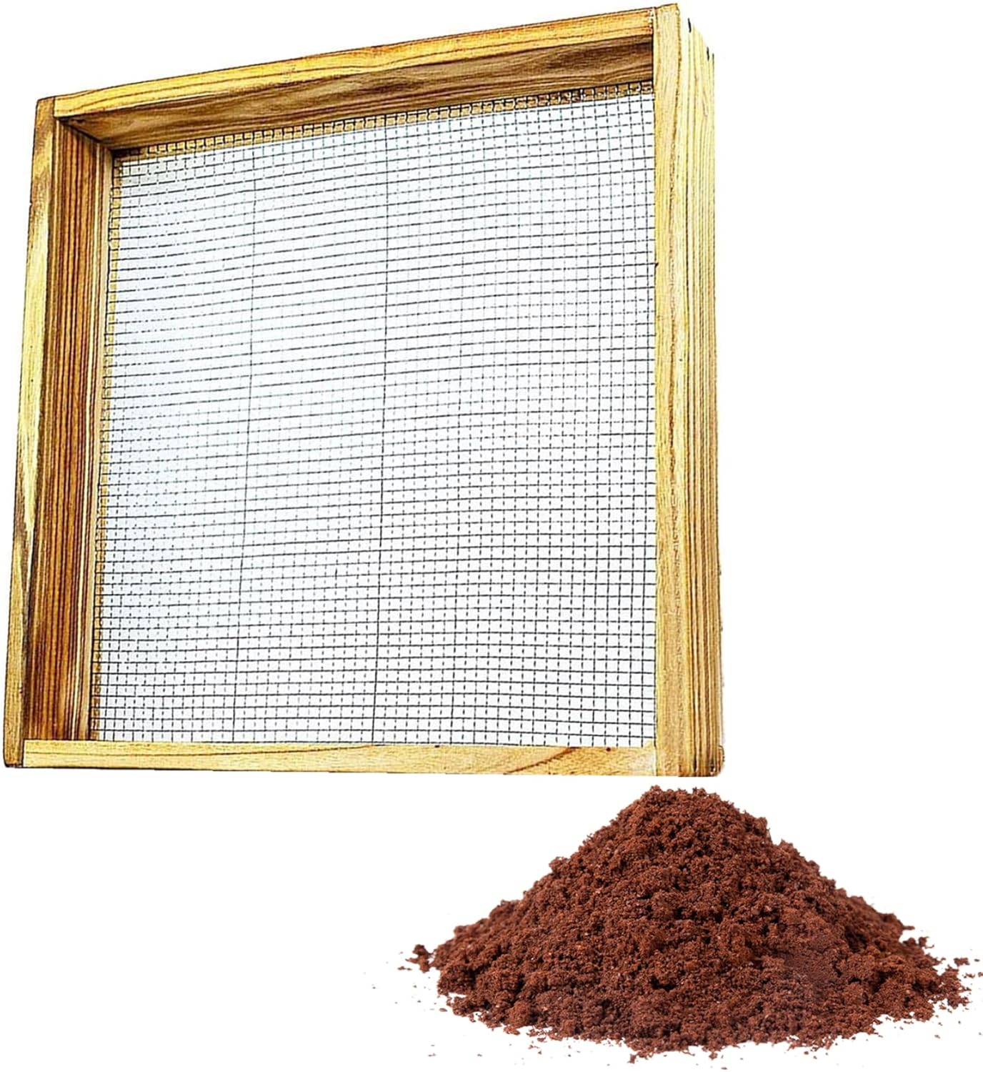 Garden sieve, soil sieve, mesh, ground stone, sand sieve, garden tool for sifting compost, dirt, soil, leaves, live - Image 1