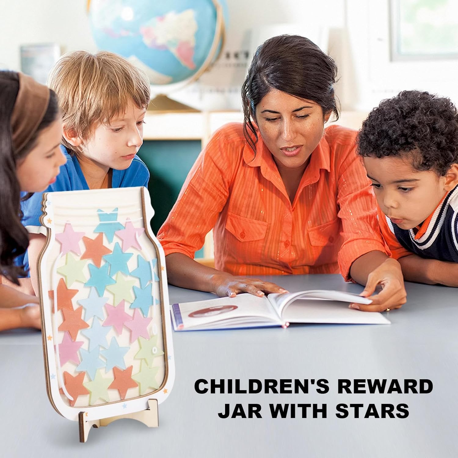 Star Reward Jar and Dinosaur Reward Board with Positive Behavior Chart for Classroom Management - Image 2