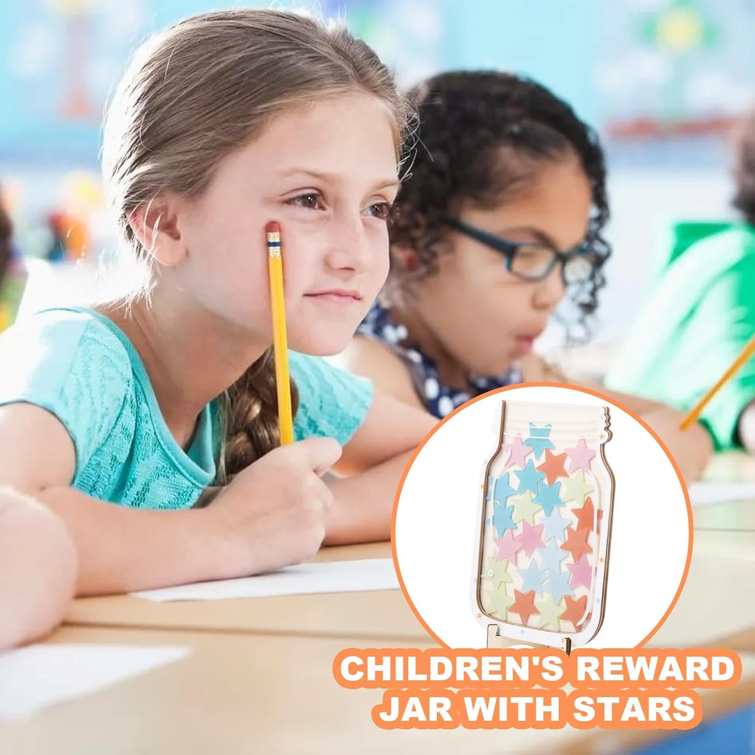 Star Reward Jar and Dinosaur Reward Board with Positive Behavior Chart for Classroom Management - Image 3