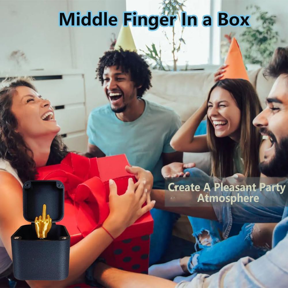 Middle Finger in a Box, Box of Middle Fingers, Middle Finger Surprise Gift, Joke Gift with Protruding Hand for Adults, for the Office (1 pc) 1Pcs - Image 2