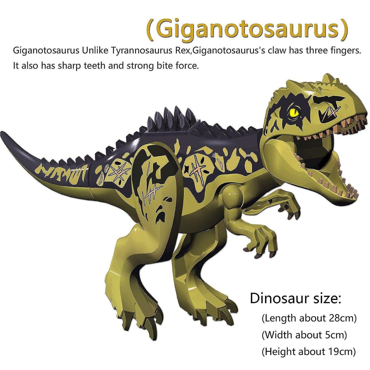 Jurassic Dinosaur World Giganotosaurus Assembled Building Blocks Animal Toys Figures Children Christmas Birthday Gifts - Perfect - Image 1