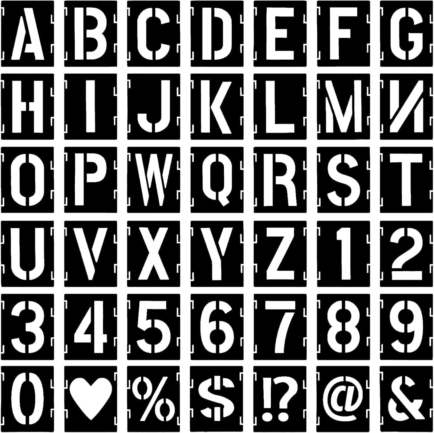 Alphabet Stencils for Capital Letters and Numbers - Image 1