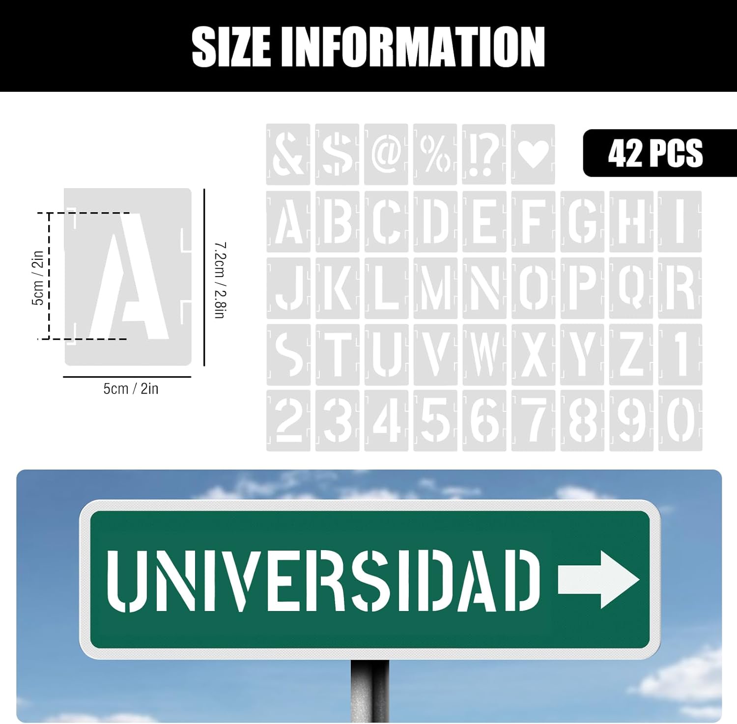 Alphabet Stencils for Capital Letters and Numbers - Image 4