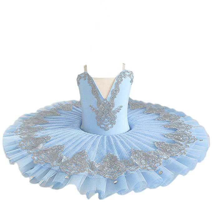 Ballet Tutu Dress Swan Dance Performance Costumes for Girls purple 160cm - Image 1