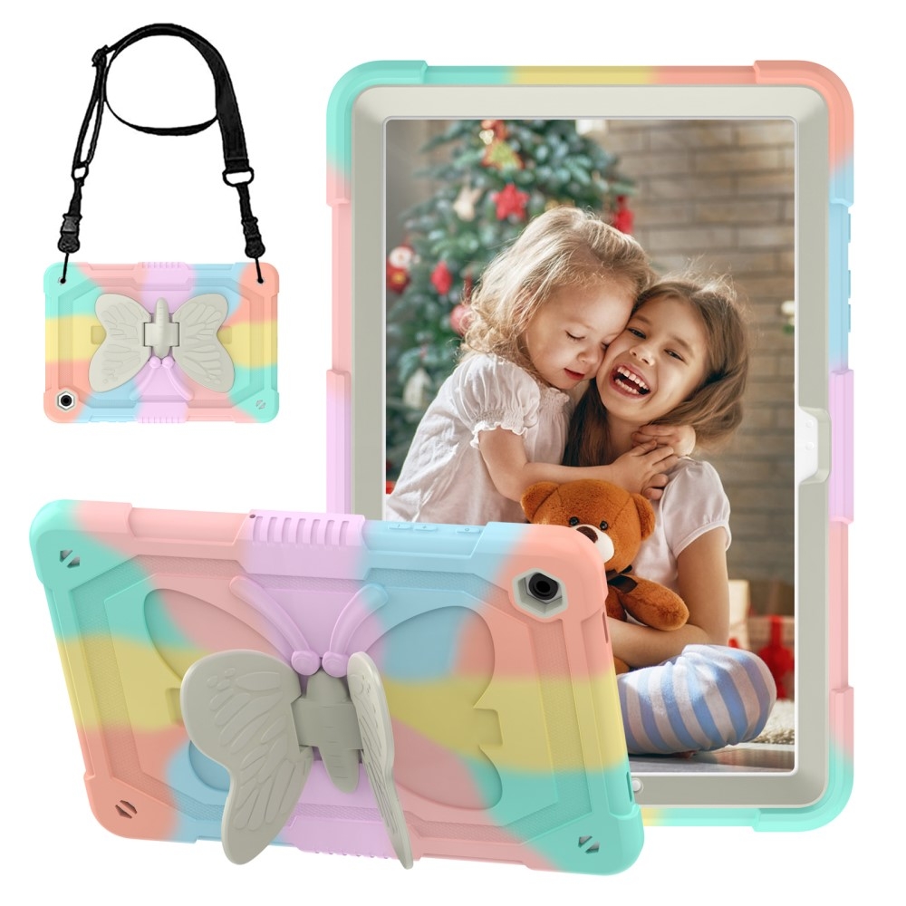 Compatible with Samsung Galaxy Tab A9 Plus 463 Butterfly Shockproof Hybrid Case - Image 1