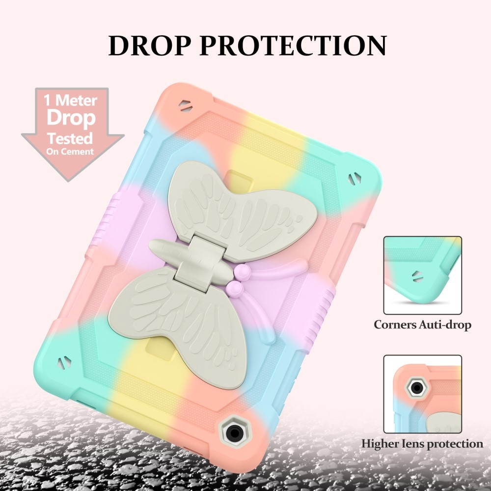 Compatible with Samsung Galaxy Tab A9 Plus 463 Butterfly Shockproof Hybrid Case - Image 2