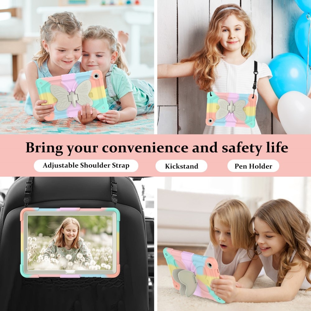 Compatible with Samsung Galaxy Tab A9 Plus 463 Butterfly Shockproof Hybrid Case - Image 5