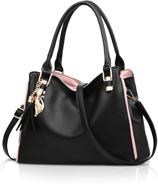 Large Tote Bag Hobo Shoulder Bag for Women MGF Black Fashion Handbag - Image 1