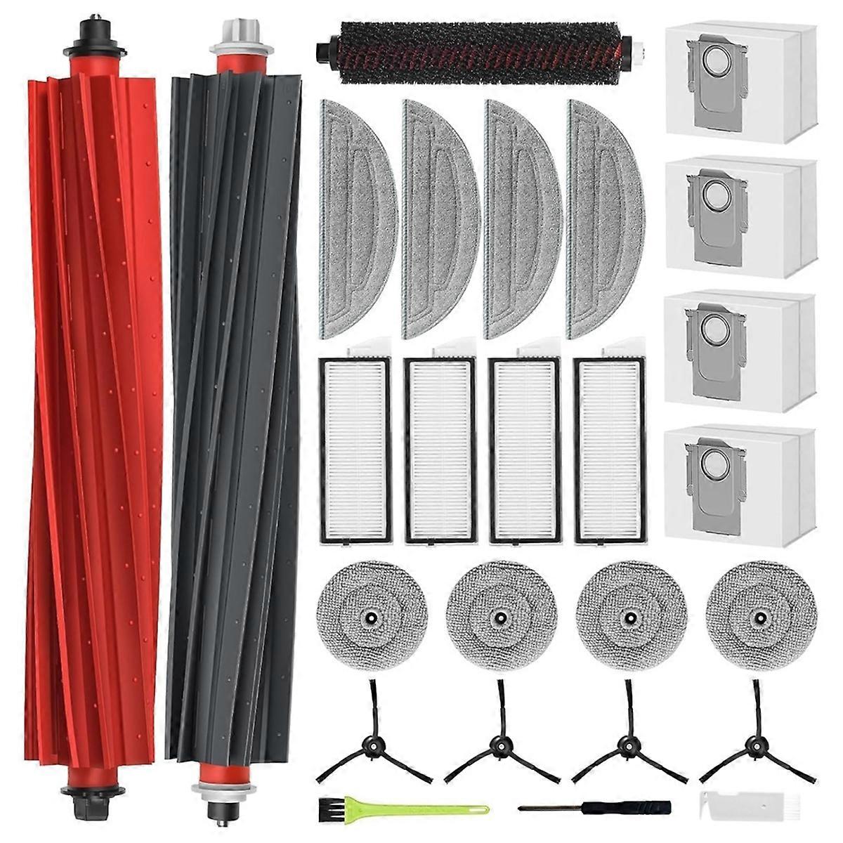 Replacement Parts for Roborock S8 Maxv Ultra, Main Brush and Side Brush As Shown_MGF As Shown - Image 1
