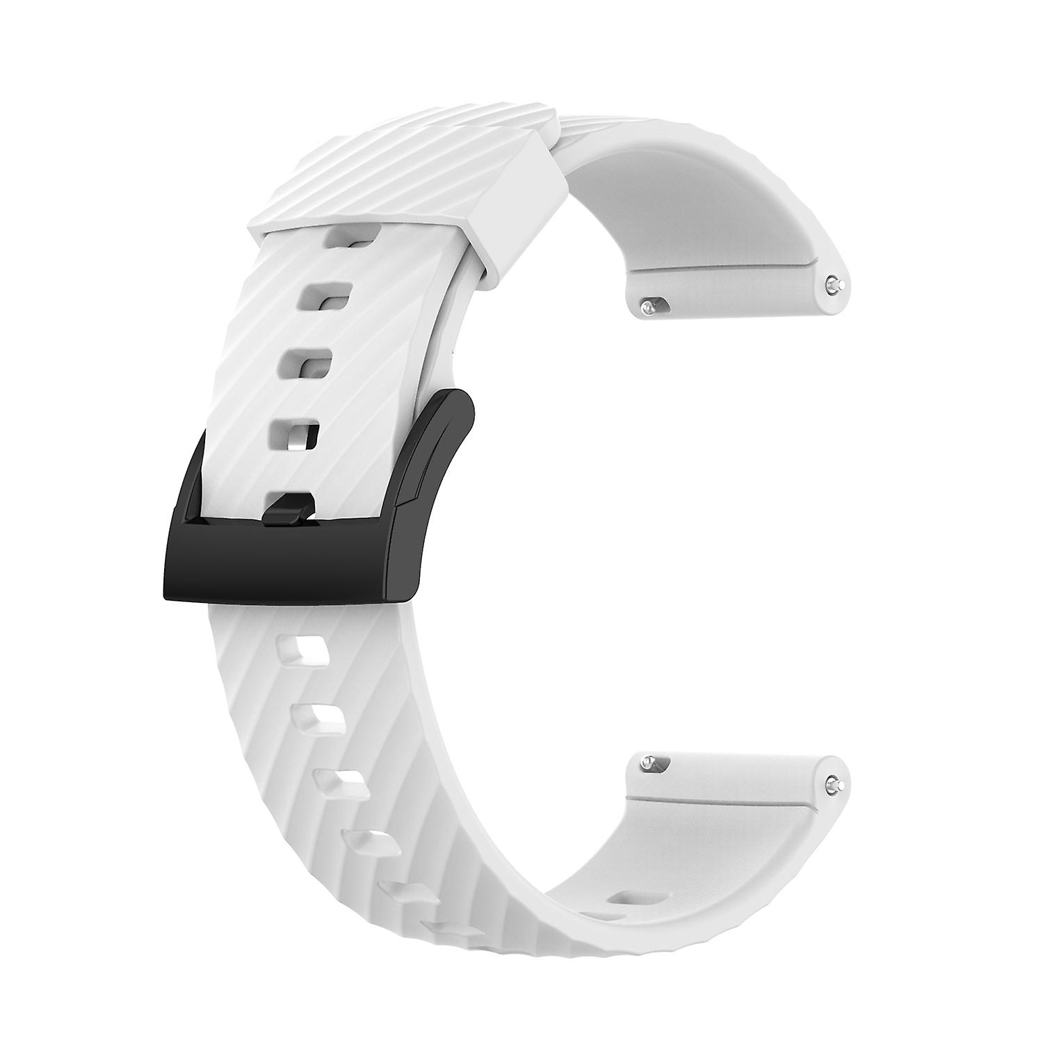 For Suunto 7 Solid Color Silicone Strap - Perfect White 0_MGF White - Image 1