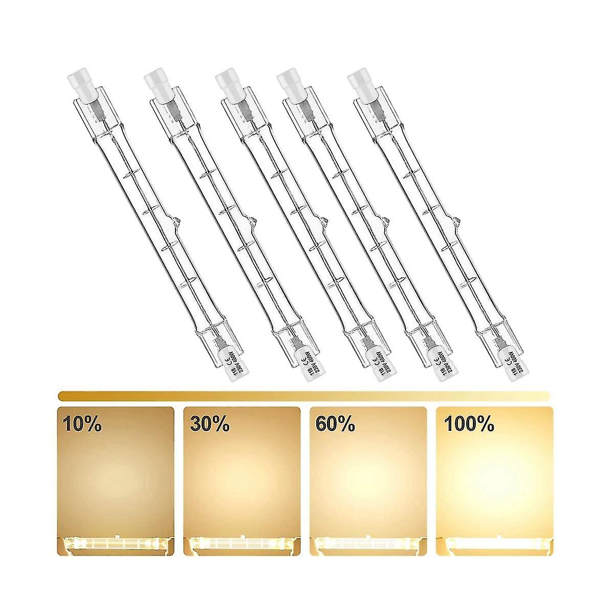 R7s 118mm 200W 230V Halogen Lamps Dimmable 5-Pack Compatible with MGF 200W - Image 4