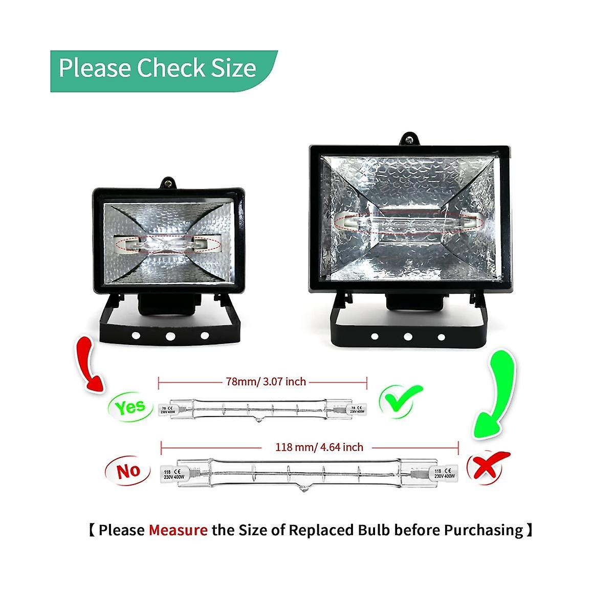 R7s 118mm 200W 230V Halogen Lamps Dimmable 5-Pack Compatible with MGF 200W - Image 5