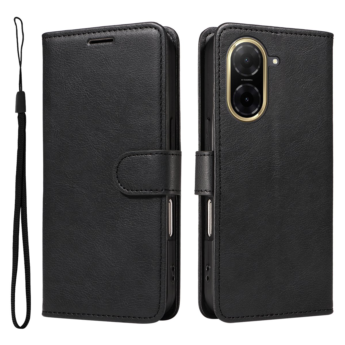 Xiaomi Redmi A5 4G Leather Wallet Case with Card Slots, PU Leather Cover, MGF Black Color, Compatible with Xiaomi - Image 2