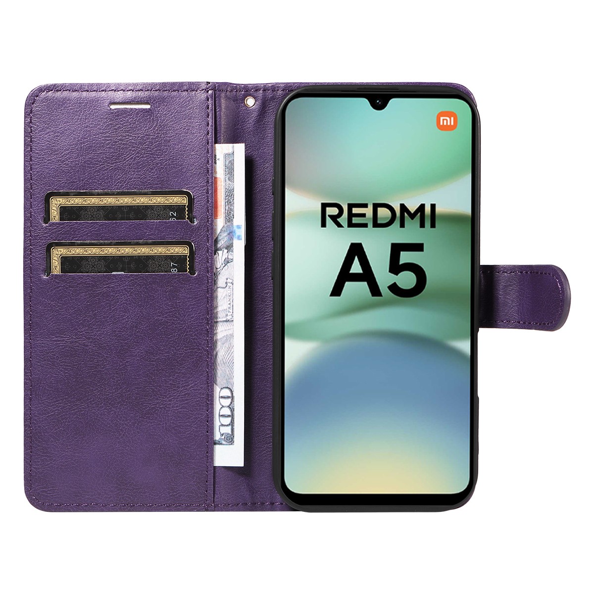 SKALO Xiaomi Redmi A5 4G PU Leather Wallet Case - More Colors_MGF Purple - Image 3