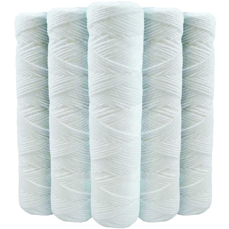 9 3/4 Inch 20 Micron Anti-Sediment Water Filter Cartridges 5-Pack Compatible with 10 Inch Filter_MGF - Image 1