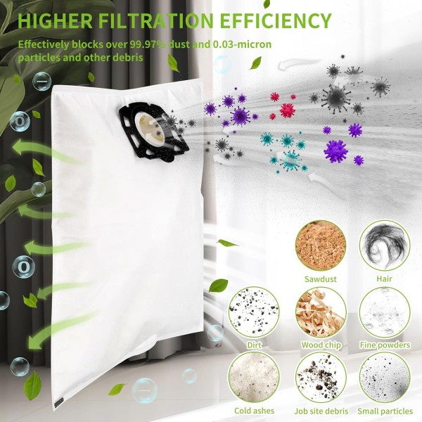 10 vacuum cleaner bags for Kärcher vacuum cleaners, compatible with wd4 wd5 wd6 mv4 mv5 mv6 - Image 6