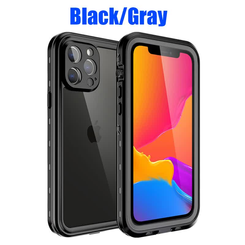 IP68 Waterproof Case for iPhone 15 14 13 12 11 Pro Max XS Max XR 7 8 Red Pepper Transparent Protection Diving Underwater Swimming Outdoor Sports Black Black i-Phone 15 Pro Max - Image 1