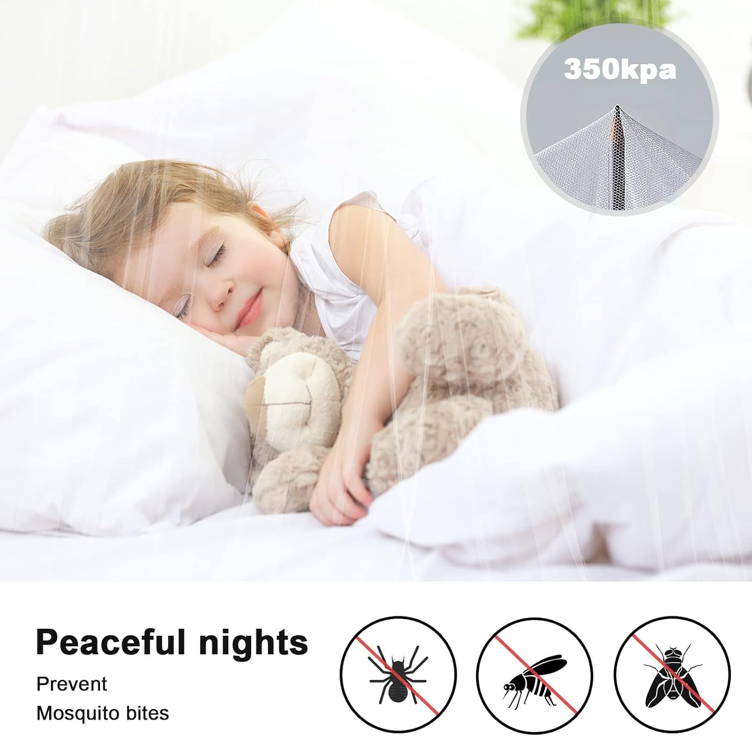 Bed canopy, bed canopy, single/double bed mosquito net, bed canopy adult/girl/baby/child mosquito net - Image 3