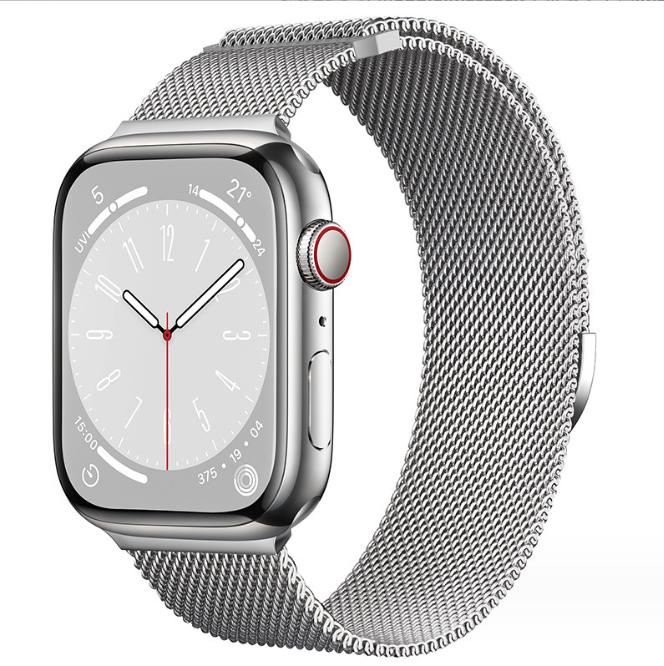 Compatible with Apple Watch Bands Apple Watch Series 9 8 7 6 5 4 SE Ultra 2, 38mm 40mm 41mm 42mm 44mm 45mm 49mm, Silver Starlight - Image 1