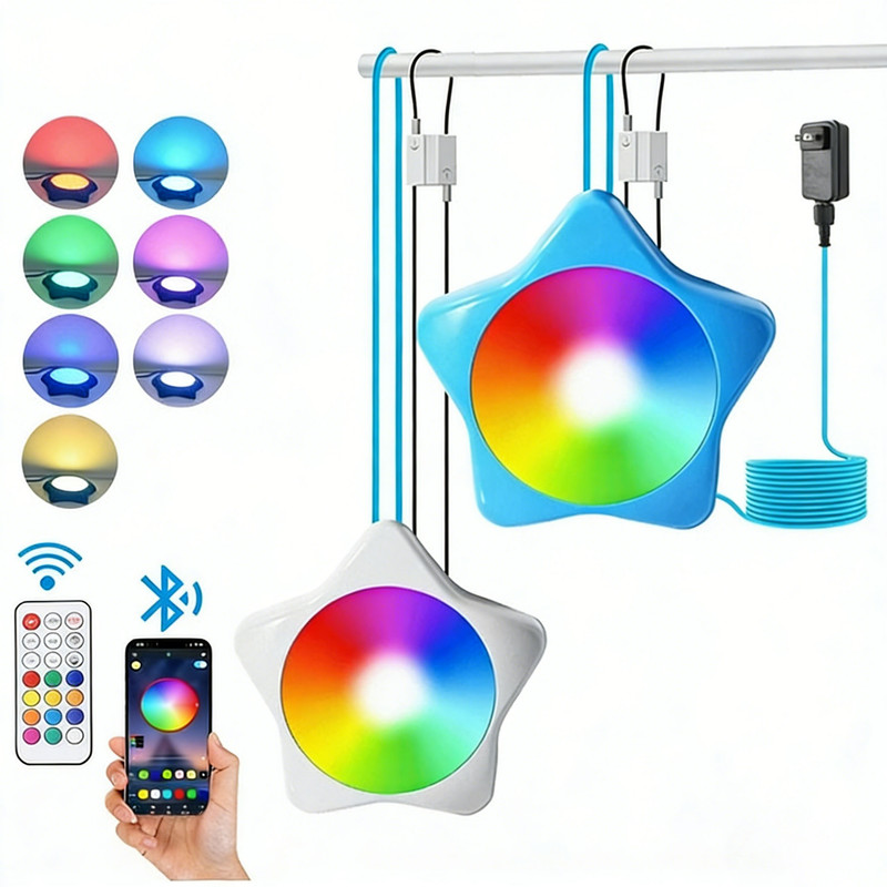 LED swimming pool light, supports APP control, 10W, 150mm diameter, 108 LED beads, dimmable underwater light, IP68 waterproof, 12V color-changing pool light, suitable for above-ground swimming pools. - Image 1