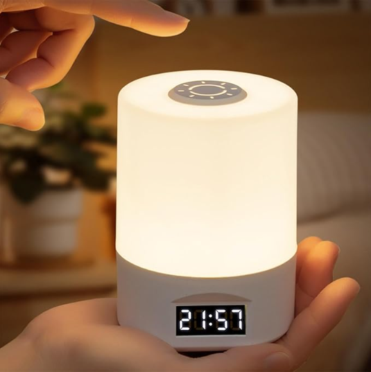 LED Lights, Night Light, Desk Lamp, Rechargeable Lighting, Three Color Change, Eye Protection, Lights for Bedroom, Desk, Bedside Table, Multi Color Temperature for Scenarios (White) - Image 1