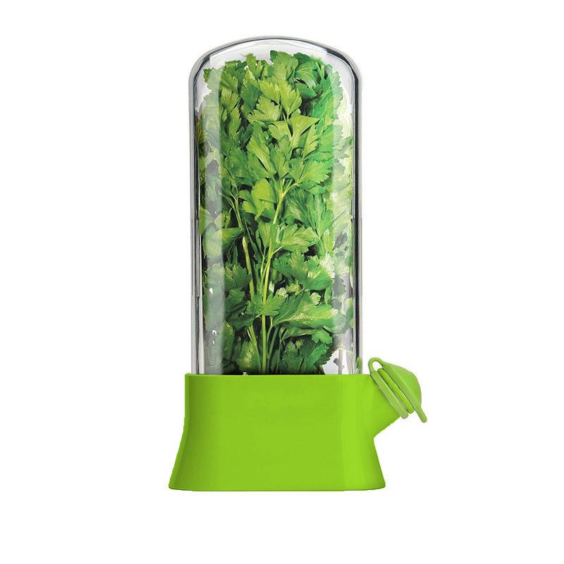 Herb Keeper | Extends freshness up to 3 weeks | Hydroponic Herb/Cilantro Preservation Jar - Kitchen Herb Vase with Drainage Valve（Black） - Image 3