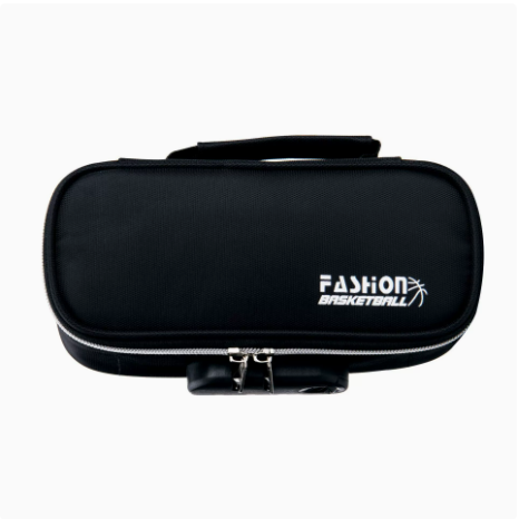 Large Capacity Pencil Case with 4 Compartments Canvas Pen Pouches Multilayer Pen Organizers Bag Oxford Fabric Pencil(black) - Image 1
