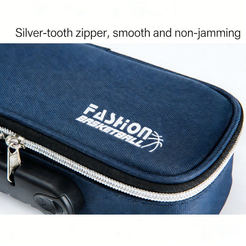 Large Capacity Pencil Case with 4 Compartments Canvas Pen Pouches Multilayer Pen Organizers Bag Oxford Fabric Pencil(blue) - Image 3
