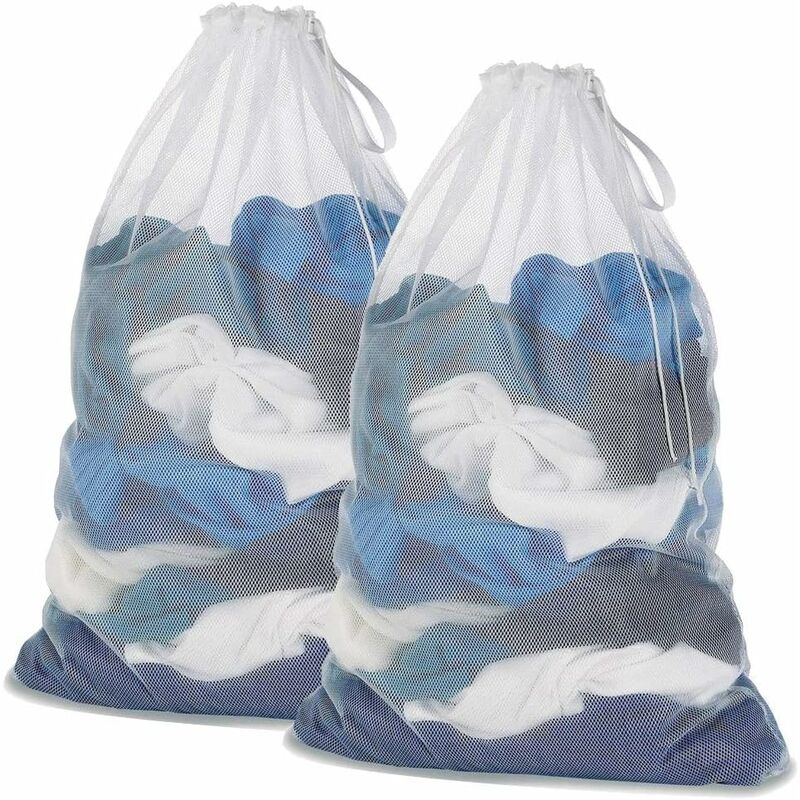 Laundry Bags, Laundry Net Laundry Bags To Protect Machine Washable Clothes - 2 pcs Set - White - Image 1