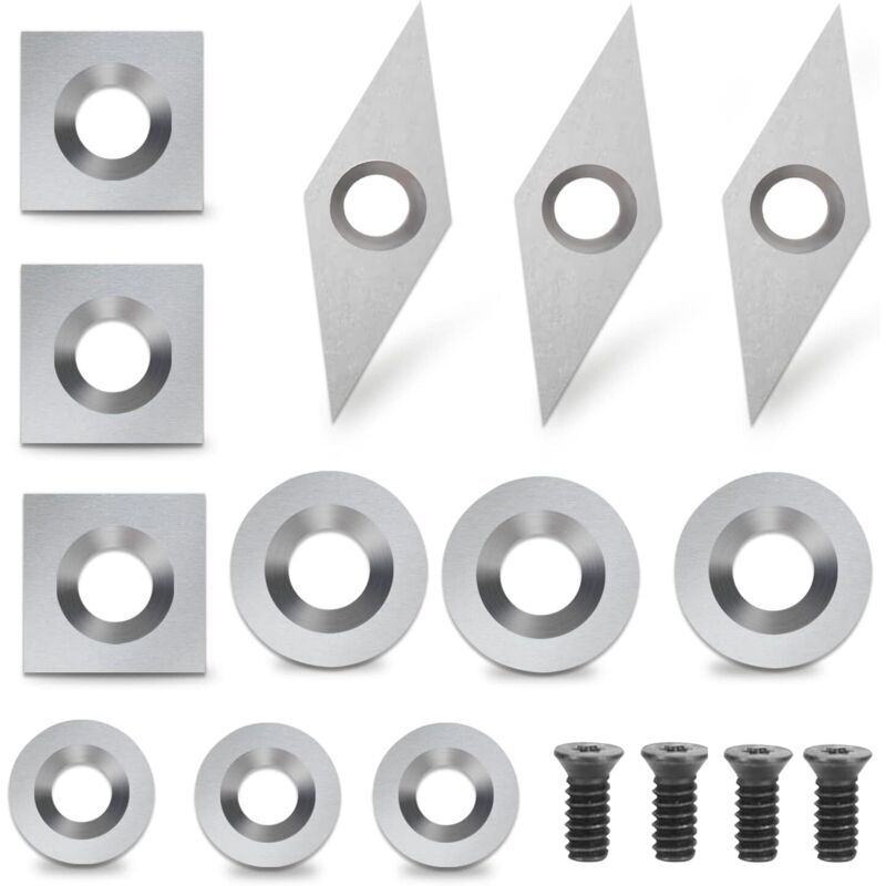12 pcs Carbide Cutting Inserts Wood Turning Tools Carbide Inserts Wood Turning Gouges - Image 1