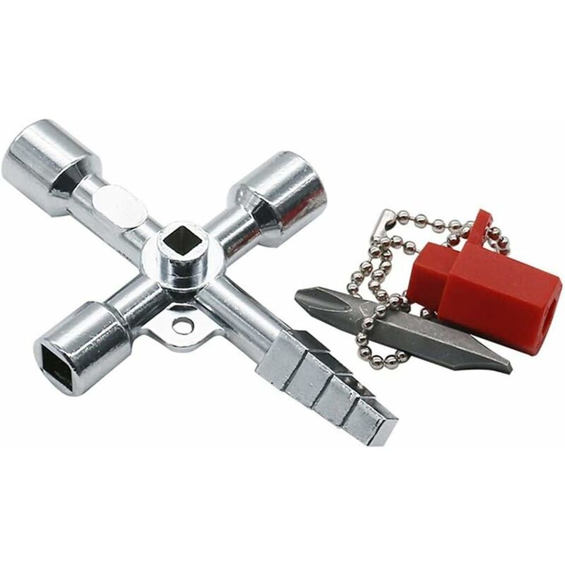 Universal Electrical Cabinet Key Triangle Key Square Key For Train Electrical Cabinet Elevator Multifunctional Hand Tool - Image 1