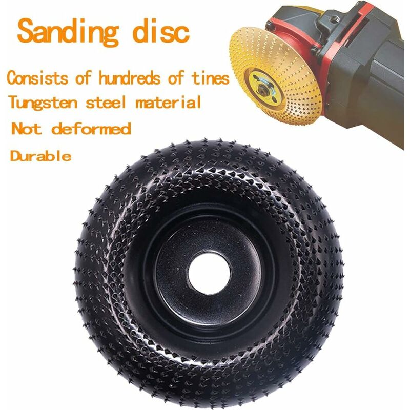 Wood Grinder Disc 115Mm, Wood Grinder Disc For ROugh Grinding Of Materials, Wood Carving Disc Suitable For 115Mm-125Mm - Image 3