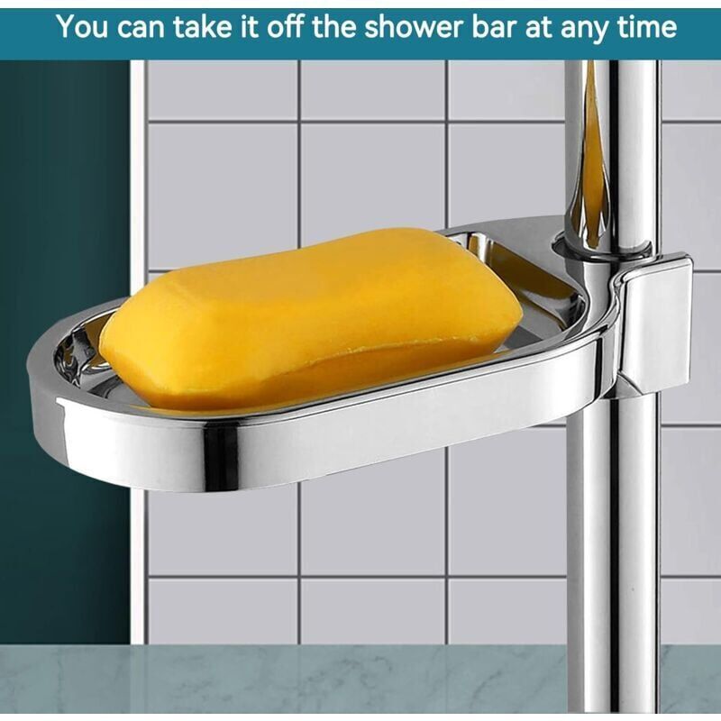 Shower Shelf No Drilling, Soap Holder For Shower Bar For Bathroom（Installation Hole Diameter 25Mm） - Image 2