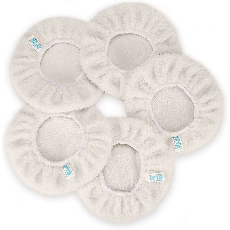 Polishing Bonnet, 5 Pieces (230-250Mm) Polishing Bonnets Electric Bonnets For Car Wool Bonnet Waxing Pads For Most Car - Image 1