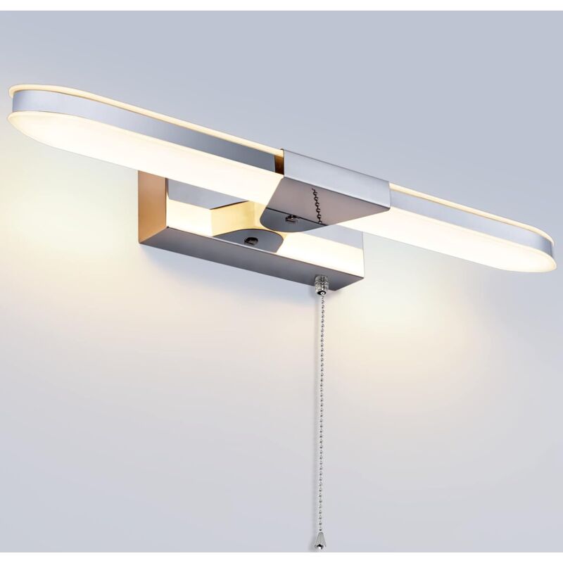 LED Bathroom Mirror Light 40Cm LED Mirror Light Wall Lamp Bathroom Mirror Light With Pull Switch 3000K 920Lm 8W Ip44 - Image 1
