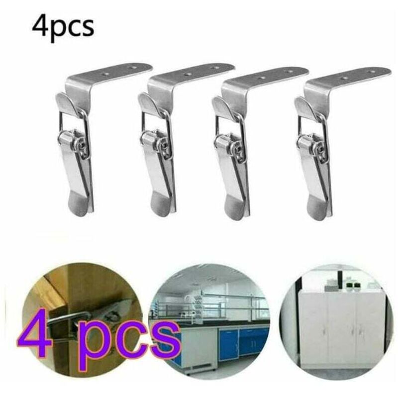 Ersandy 4 pcs Toggle Latch,Lever Latch Spring Loaded Stainless Steel Toggle Latch For Toolbox,Lock Lever,Drawer - Image 4