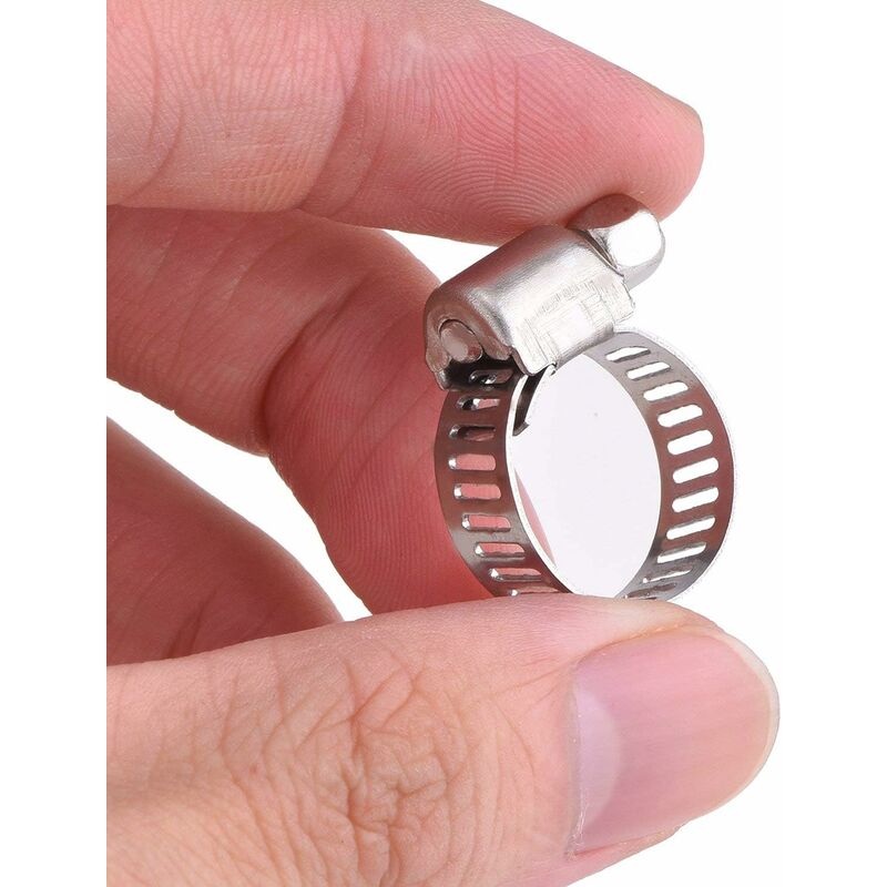 12 pcs Adjustable Stainless Steel Hose Clamp Pipe Clips Fastener (9-16Mm) - Image 3