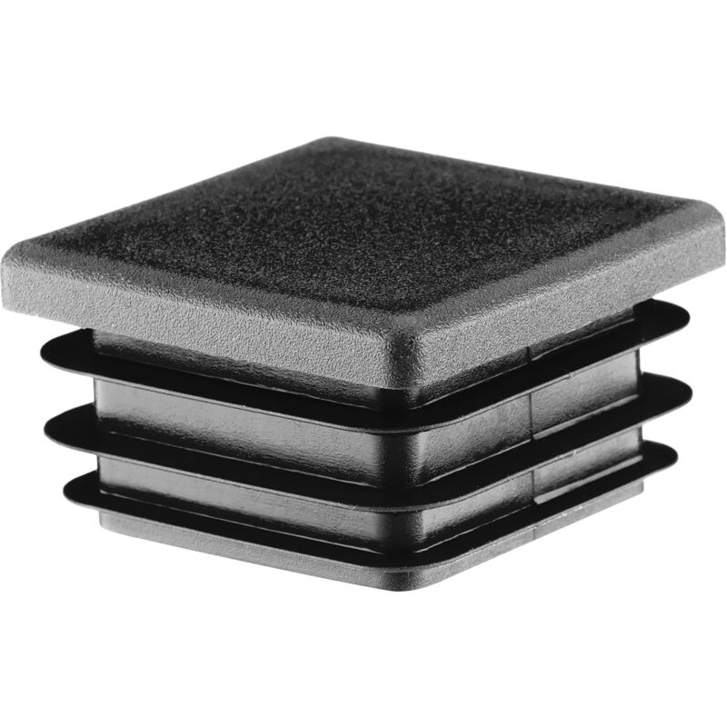 Square Pipe Plug 60X60 Mm, 10 Pieces, Black (Ral 9005) Cap, 6X6 Cm - Image 1